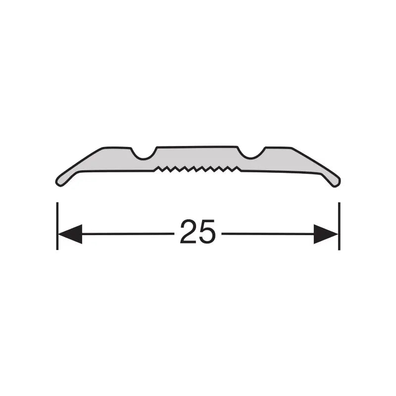 Dilatatieprofiel zelfkl. 25 mm alu RVS