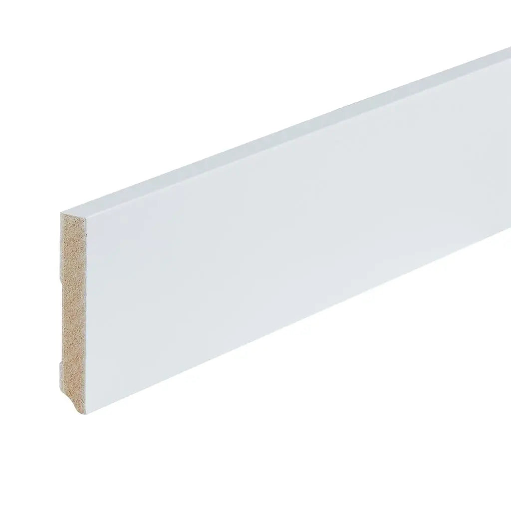 Wit gelakte plint Strak RAL 9010 90x15x2400 mm