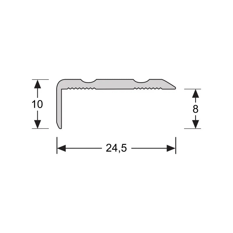 Hoeklijnprofiel zelfklevend 10 mm RVS, 3 meter
