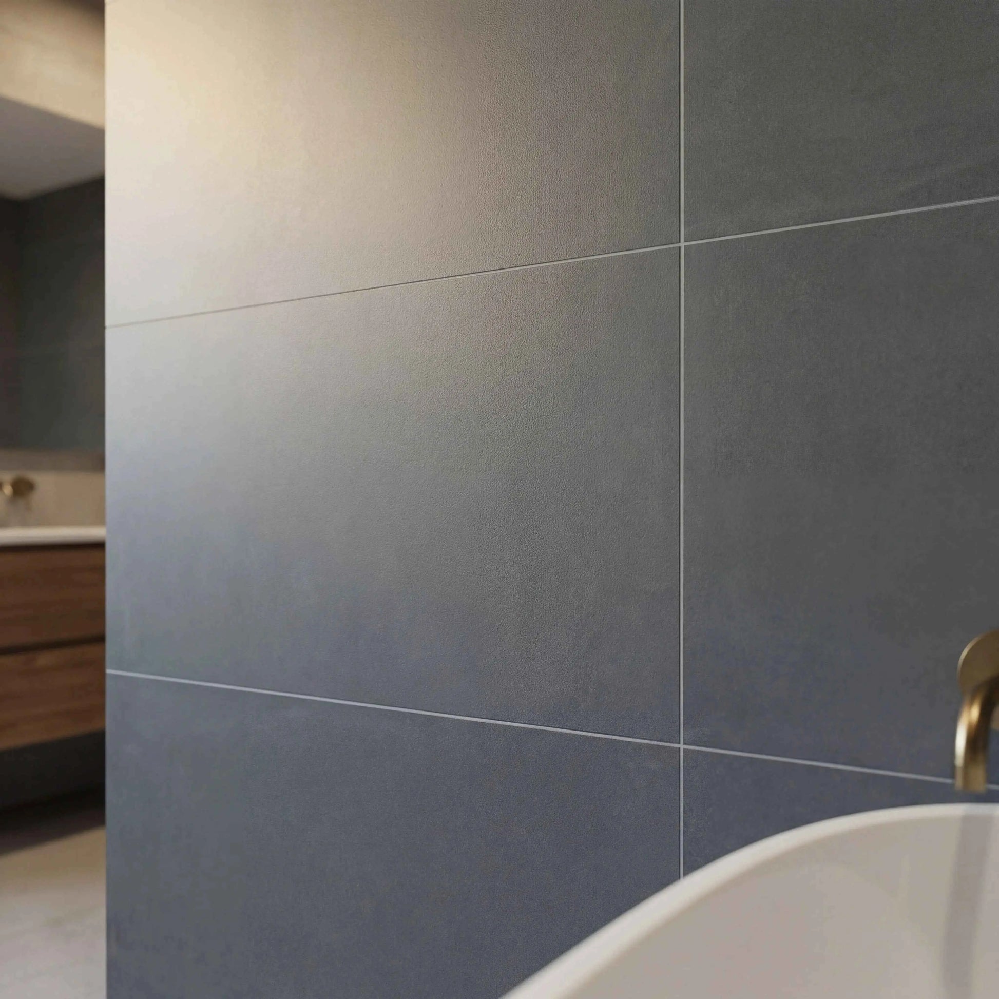 Spilos Anthracite 60x120 Keramische Tegel Vloer en Wand Gerectificeerd Porselein Geglazuurd