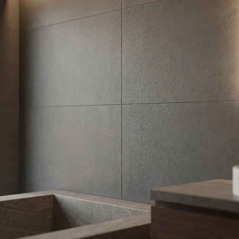 Spilos Anthracite 60x120 Keramische Tegel Vloer en Wand Gerectificeerd Porselein Geglazuurd