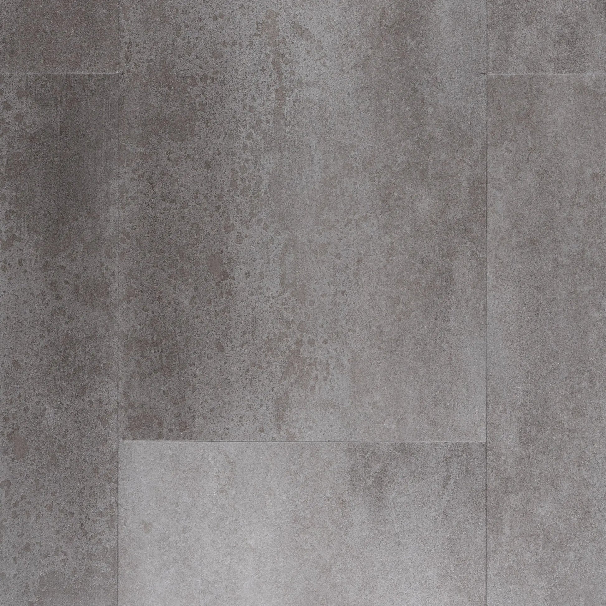 Aura Terrena Griseus plak pvc vloer met betonlook en middengrijze kleurstelling.