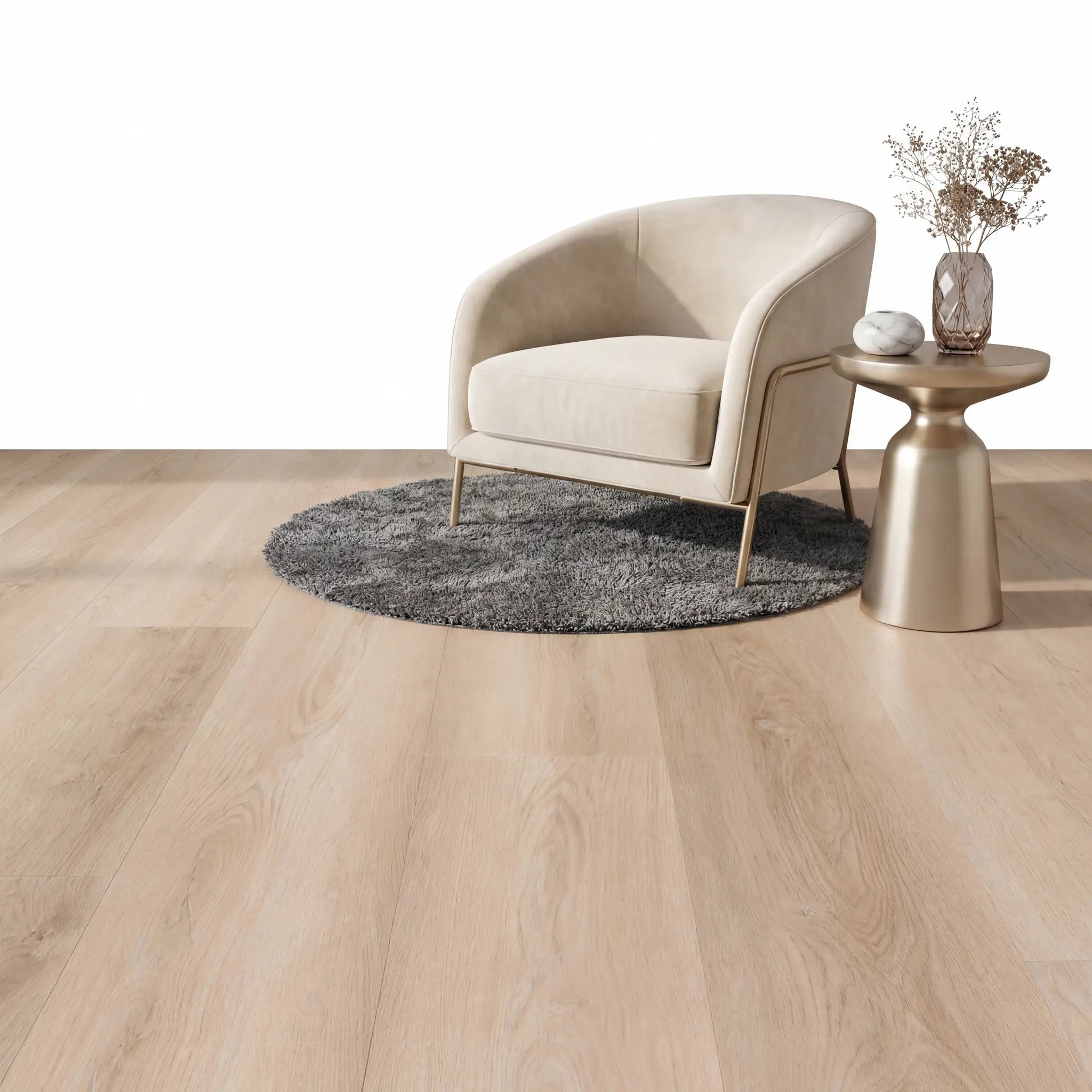 Madera Rechte Plank White Wash Smoky Plak PVC Vloerenbeer