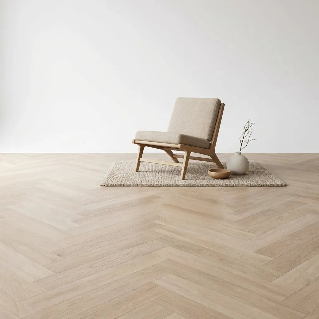 Madera Visgraat White Wash Smoky Plak PVC yarenza