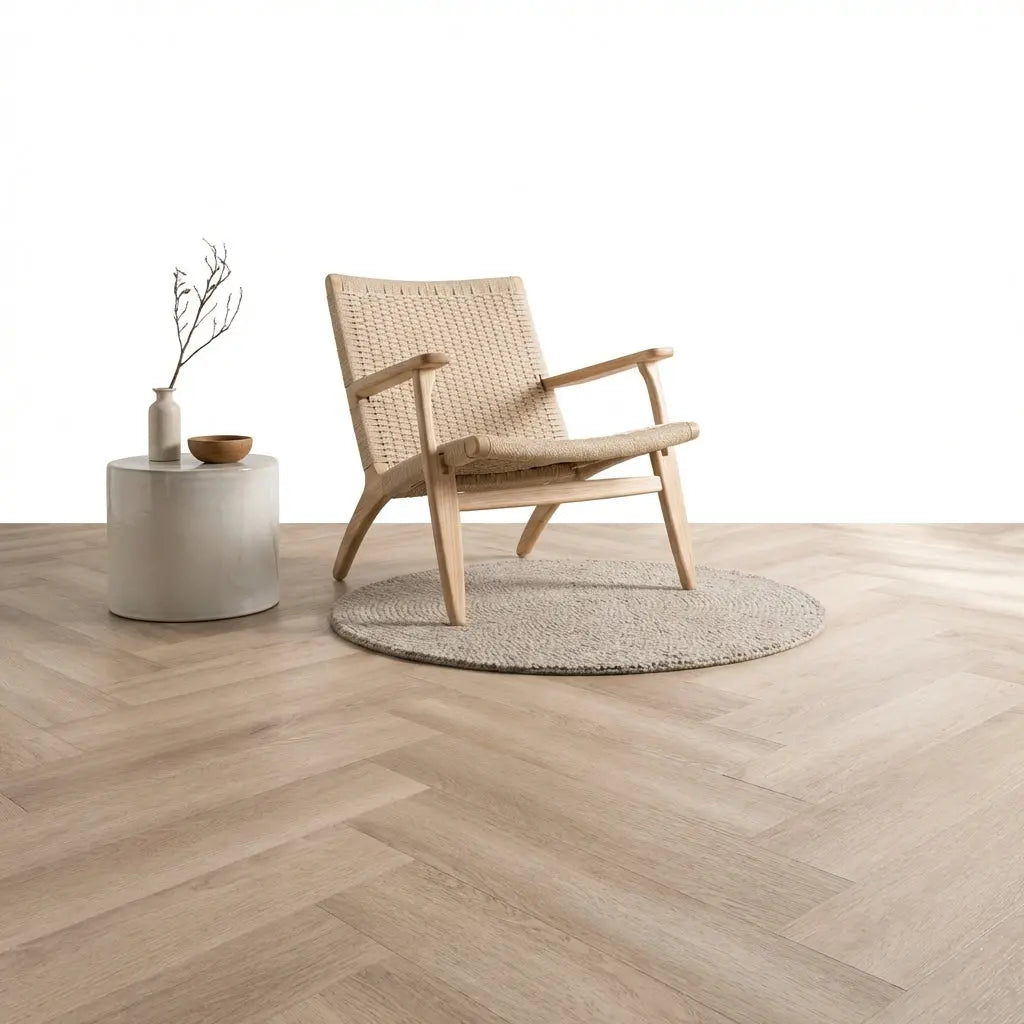 Lux Tenebrae Visgraat Natural Oak Plak PVC yarenza