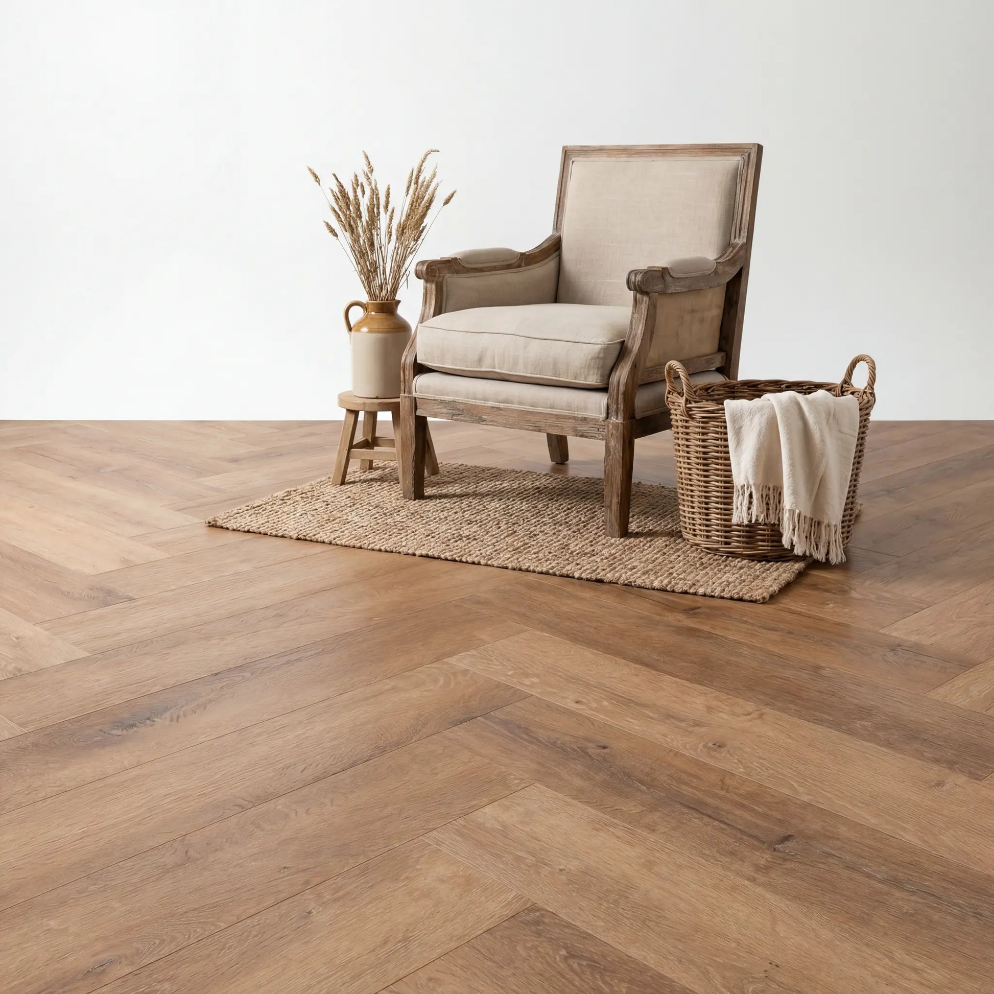 Lux Tenebrae Visgraat Warm Oak Plak PVC yarenza