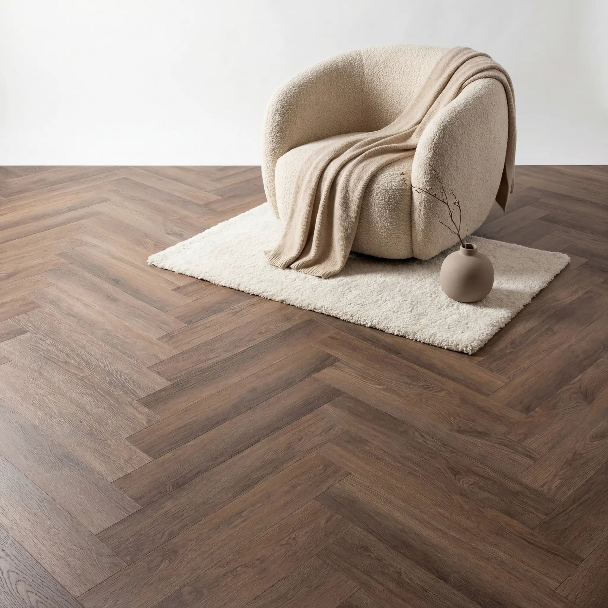 Altessa Visgraat Brown Plak PVC yarenza
