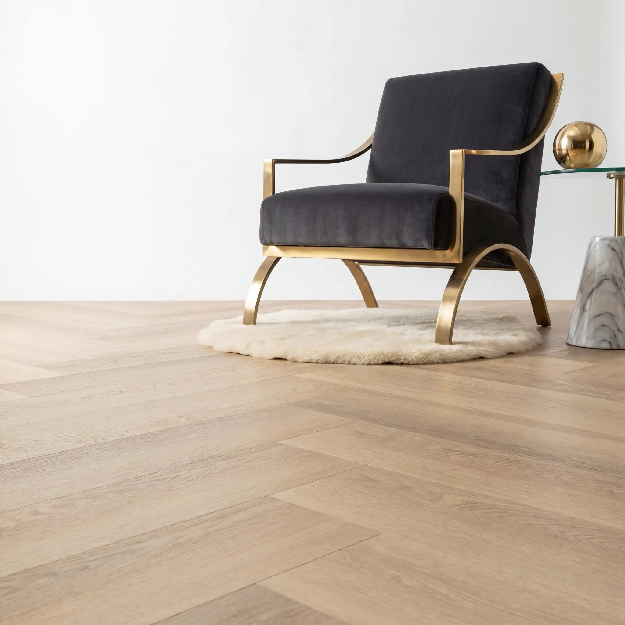 Altessa Visgraat Beige Plak PVC yarenza