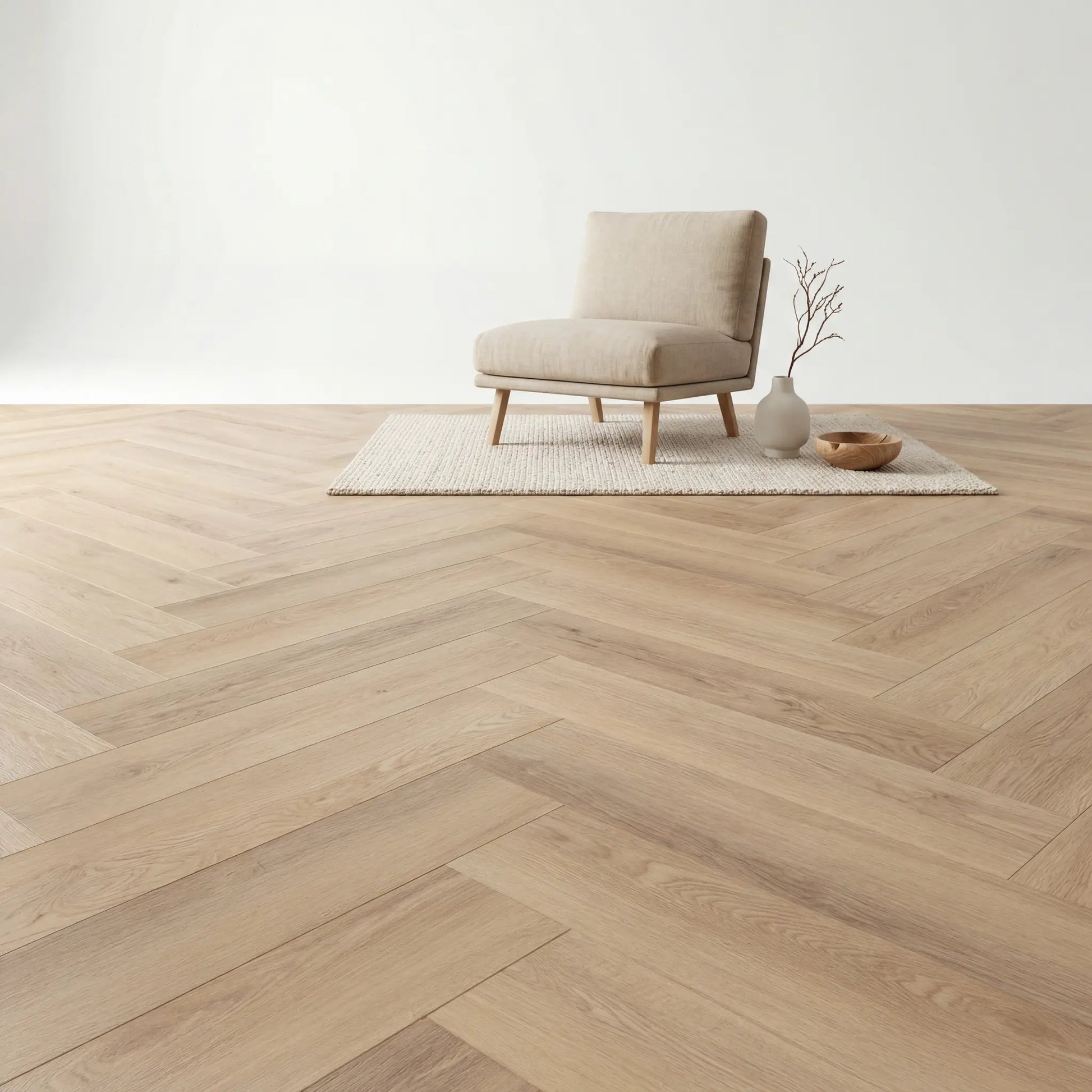 Altessa Visgraat Beige Plak PVC yarenza