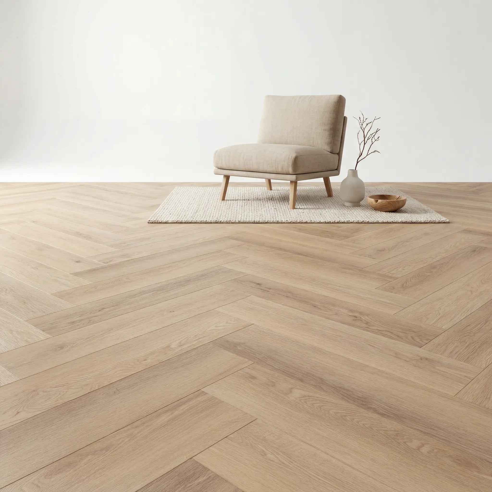 Altessa Visgraat Beige Plak PVC yarenza