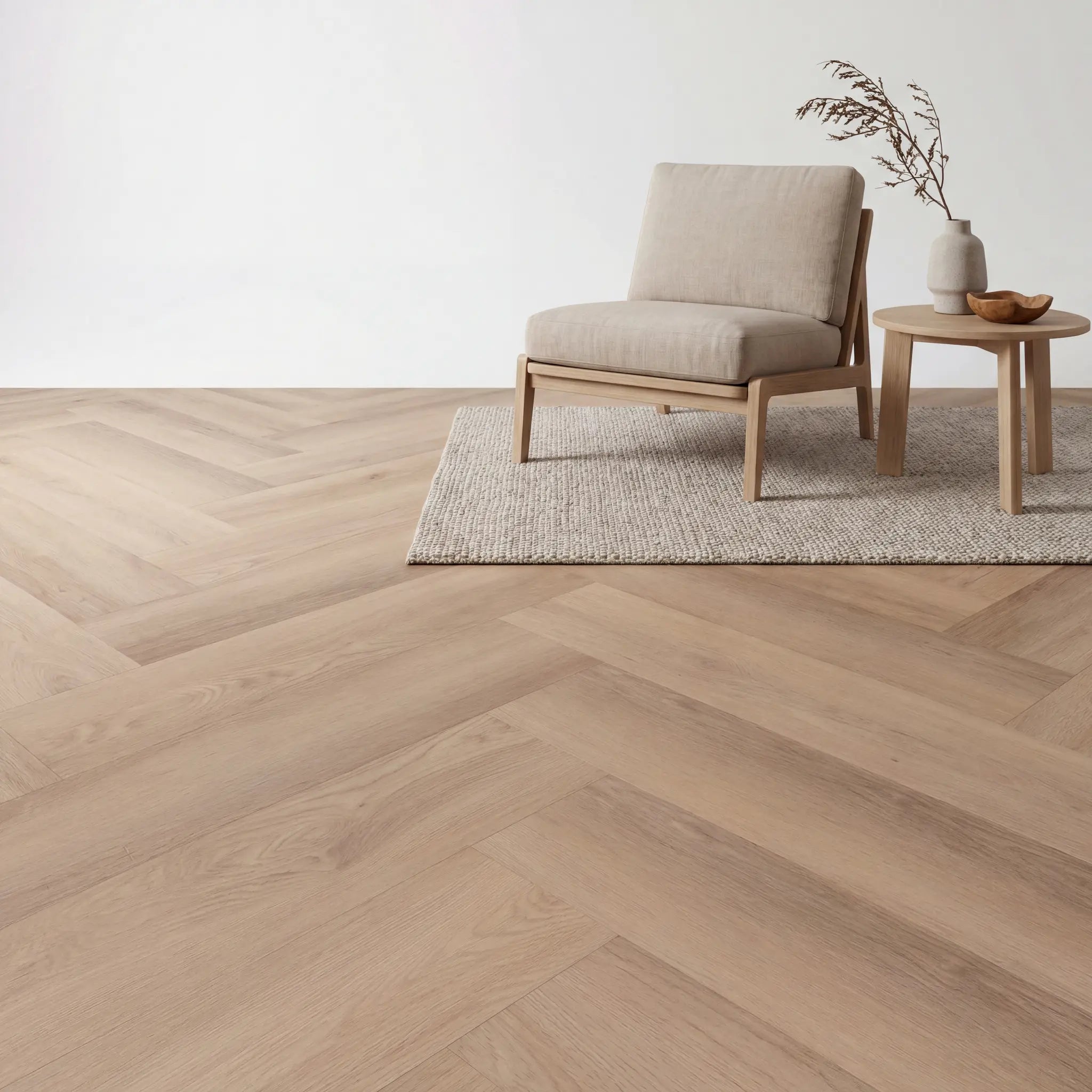 Altessa Visgraat White Wash Smoky Plak PVC yarenza