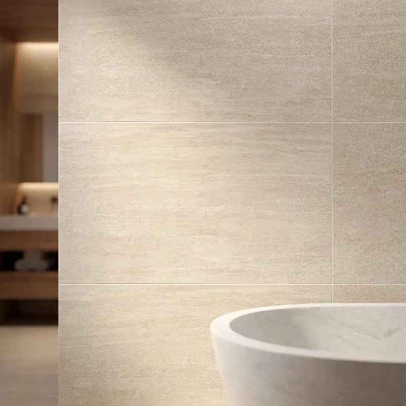 Irwine Beige 60x120 Keramische Tegel Vloer en Wand Gerectificeerd Porselein Geglazuurd